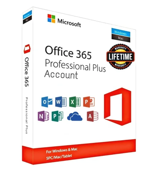 ‎Microsoft Office 365 Pro – 5 PC/MAC Lifetime License